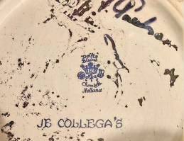 leeuw bier porceleinen bord achter